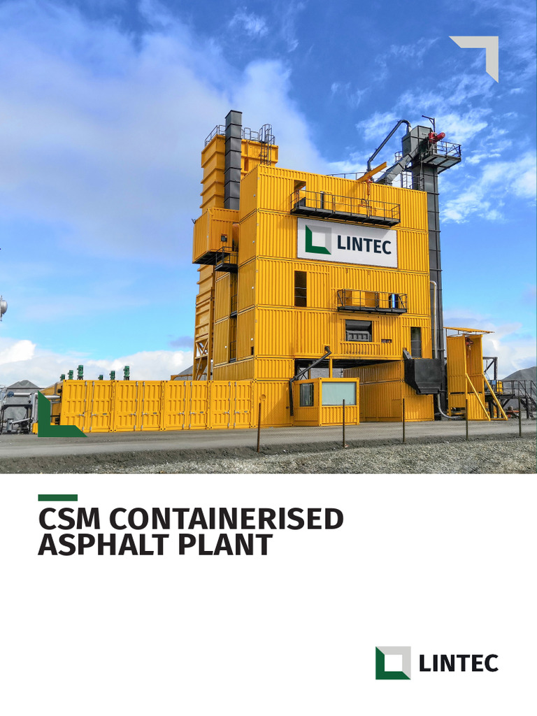 CSM Containerized Asphalt Plants Overview | PDF | Concrete | Building ...