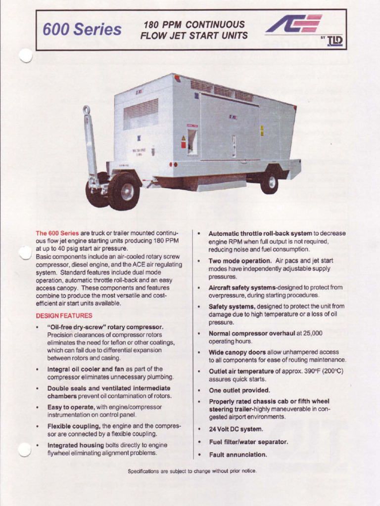600 Series Jet Start Units Overview | PDF | Vehicles