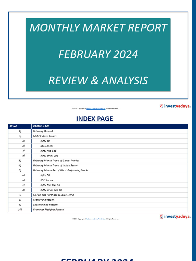 Monthly Stock Market Report | PDF | Inflation | Economies