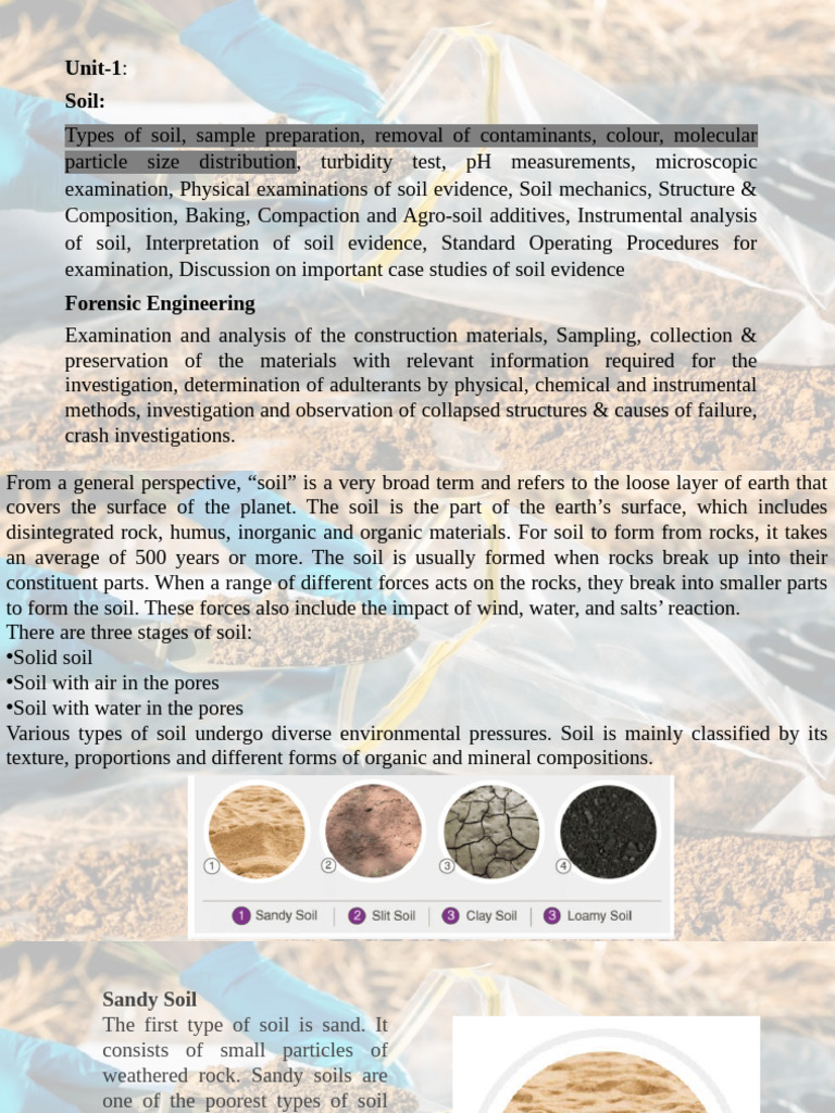 Forensic Soil Analysis Techniques | PDF | Soil | Soil Mechanics