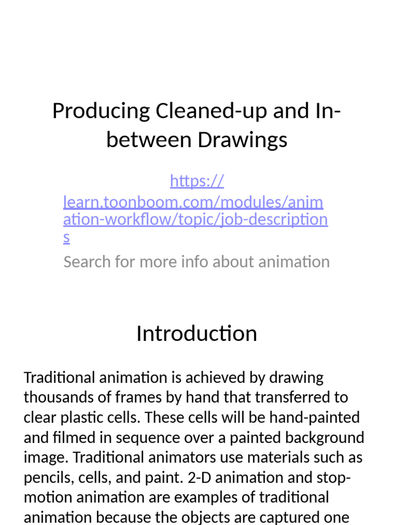 Clean-Up and In-Between Animation Guide | PDF | Drawing | Animation