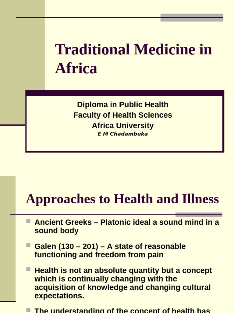 Understanding Traditional Medicine in Africa | PDF | Medicine | Health Care