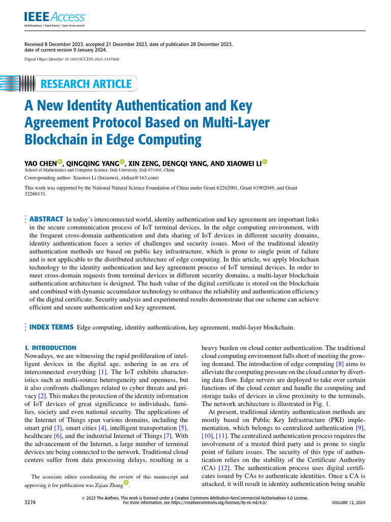Blockchain-Based Identity Authentication | PDF | Public Key Certificate ...