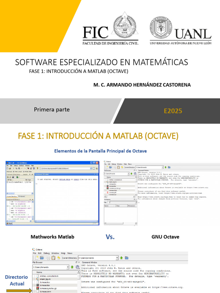 Introducción a MATLAB y Octave | PDF | Pi | Multiplicación