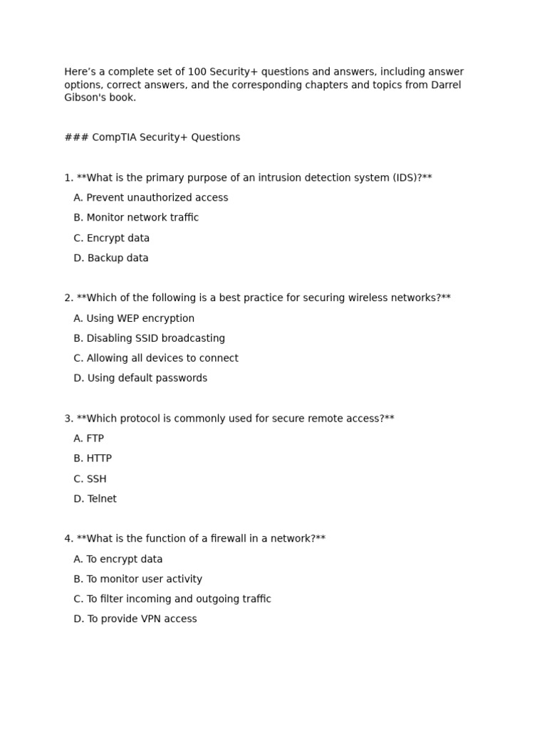 100 CompTIA Security+ Q&A Guide | PDF | Security | Computer Security