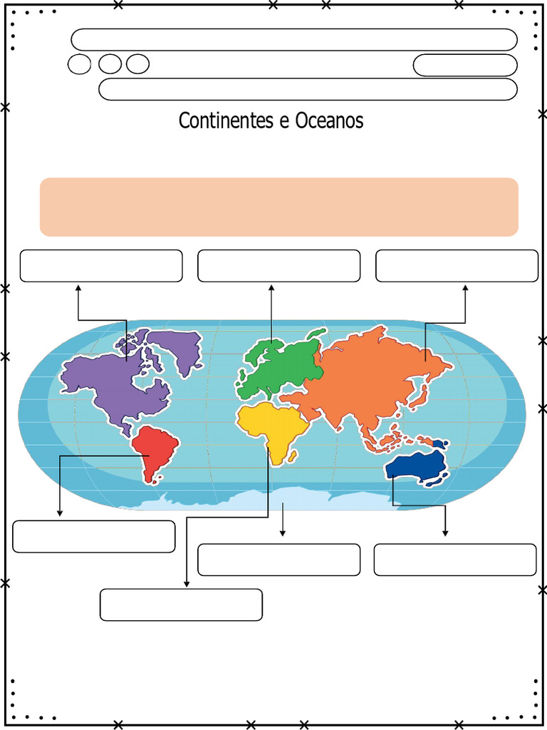 Atividades Sobre Continentes E Oceanos PDF Continente Am ricas
