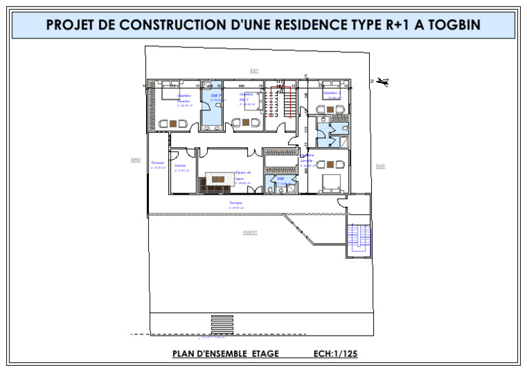 Plan d'ensemble résidence R+1 à Togbin | PDF