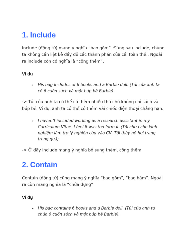 Include&Contain%Consist of | PDF