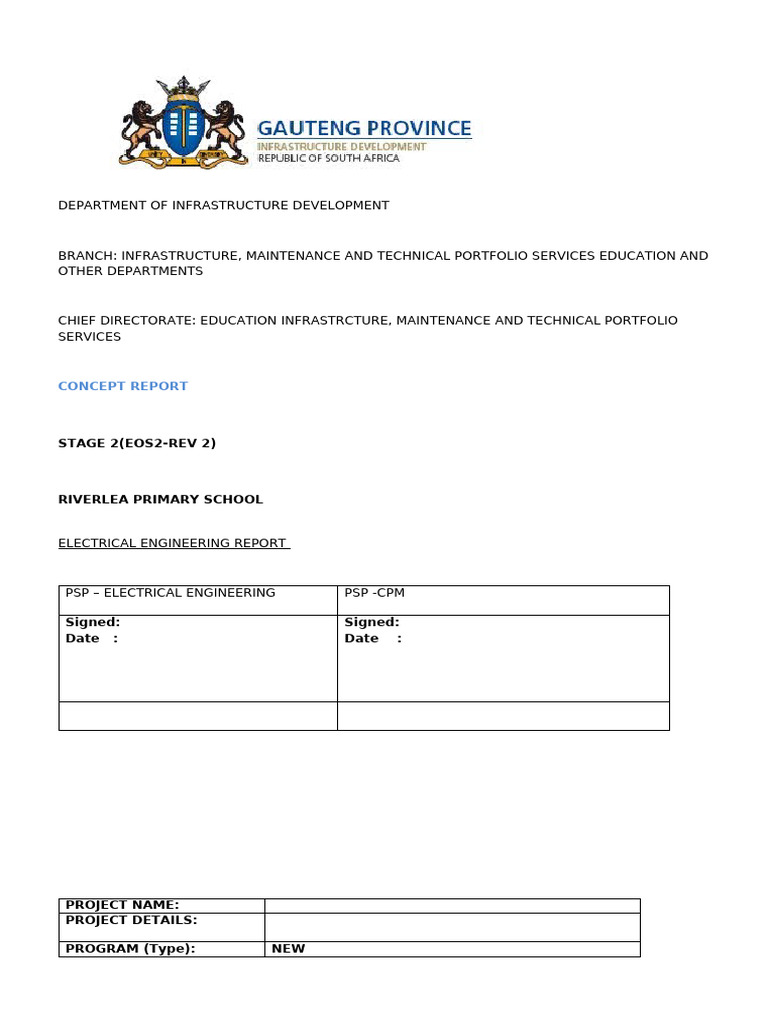 Riverlea Primary School Electrical Report | PDF | Electrical Wiring ...