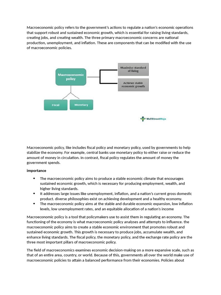 Understanding Macroeconomic Policy Basics | PDF | Monetary Policy ...