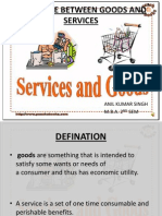 Deference Between Goods and Services: Anil Kumar Singh M.B.A. 2 SEM