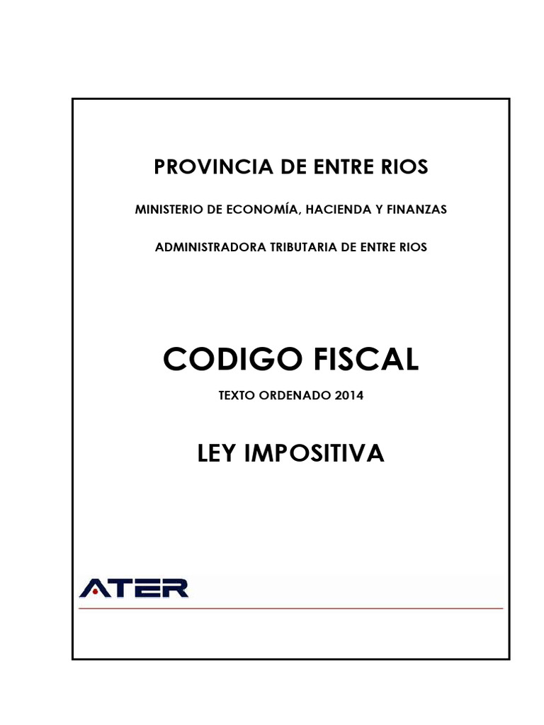 Código Fiscal y Ley Impositiva 2014 ER | PDF | Impuestos | Contribuyente