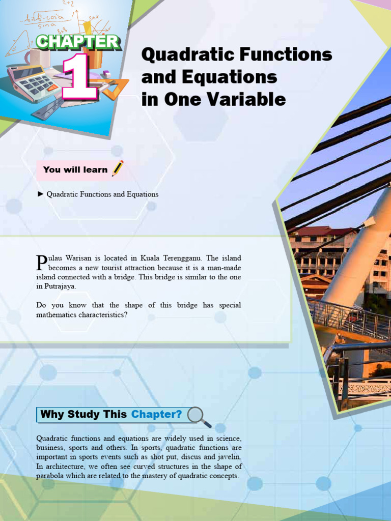 CHAPTER 1 | PDF | Quadratic Equation | Variable (Mathematics)