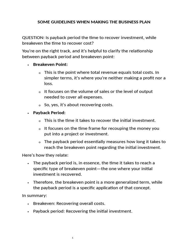 Business Plan Guidelines for Carinderia | PDF | Net Present Value ...