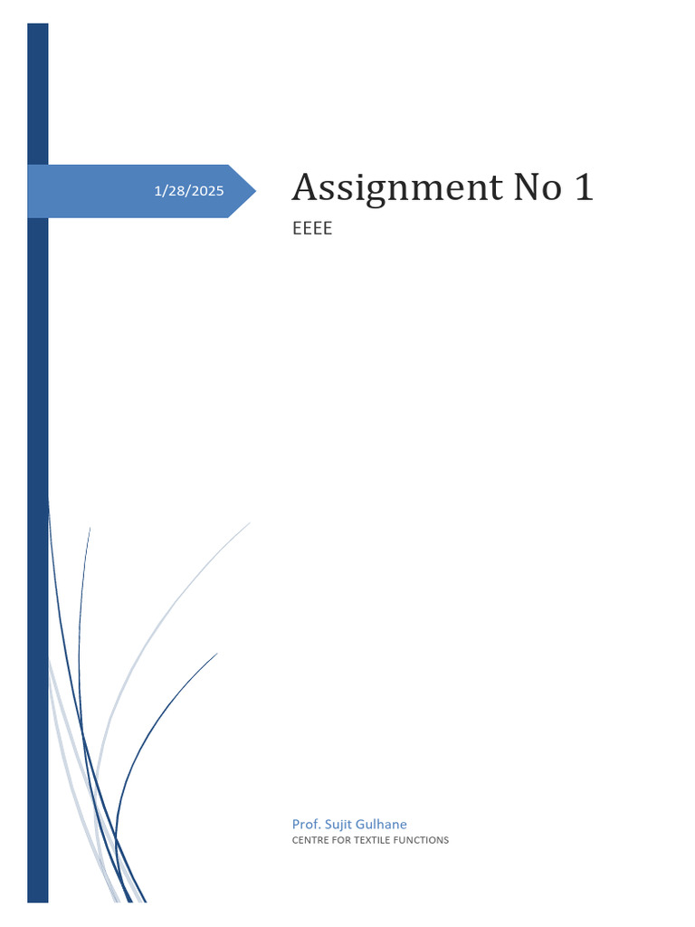 Assignment No1 Question and Answers | PDF | Ac Power | Electric Power