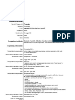 Curriculum Vitae Segretaria Roma