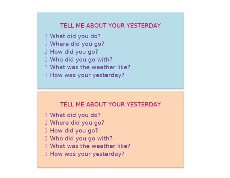 Reflecting on Yesterday's Activities | PDF