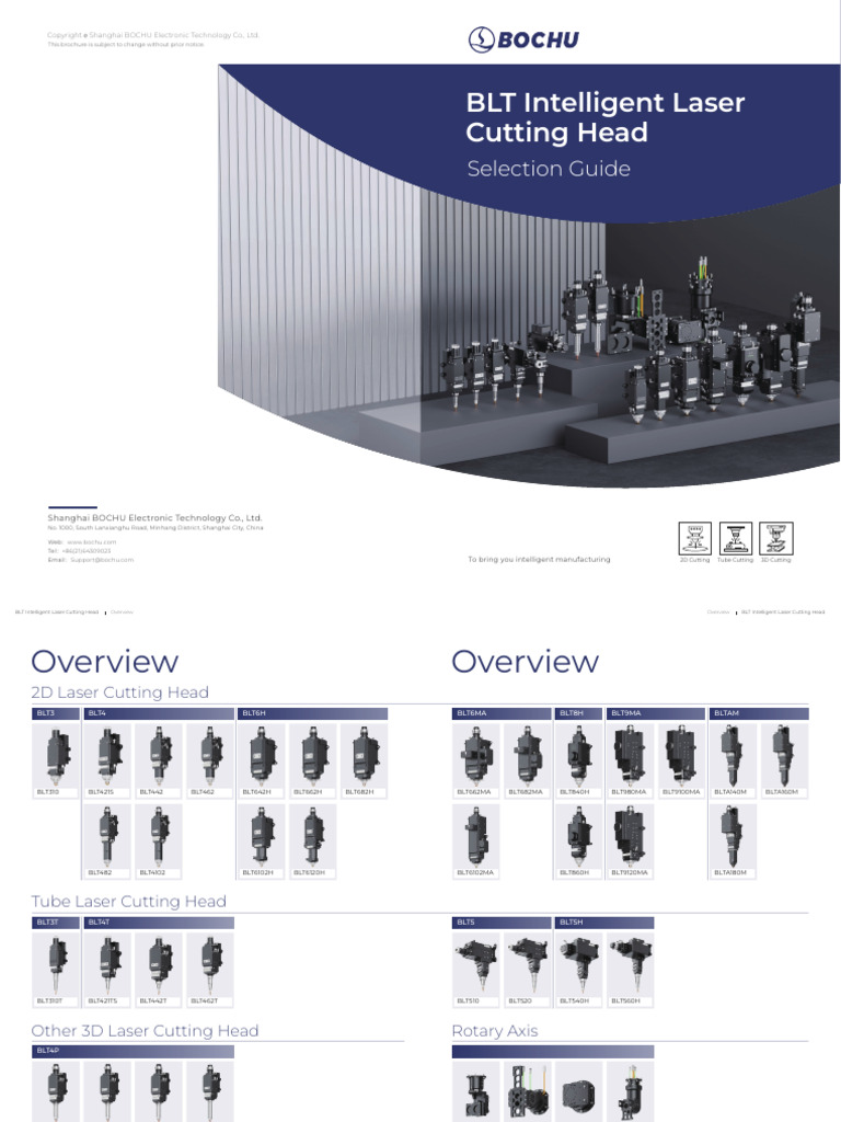 BLT Intelligent Laser Cutting Head Selection Guide | PDF | Laser ...