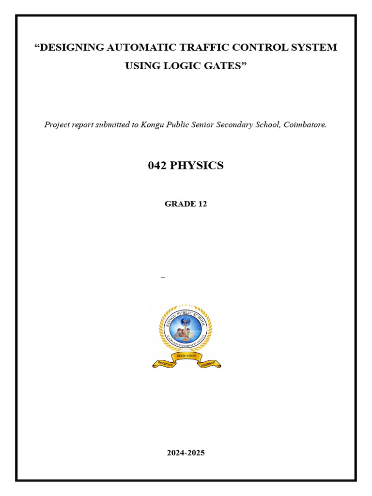 Logic Gate-Based Traffic Control System | PDF | Integrated Circuit ...