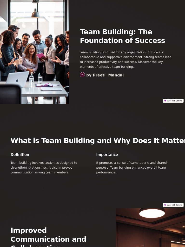 Team Building The Foundation of Success | PDF | Team Building | Social ...