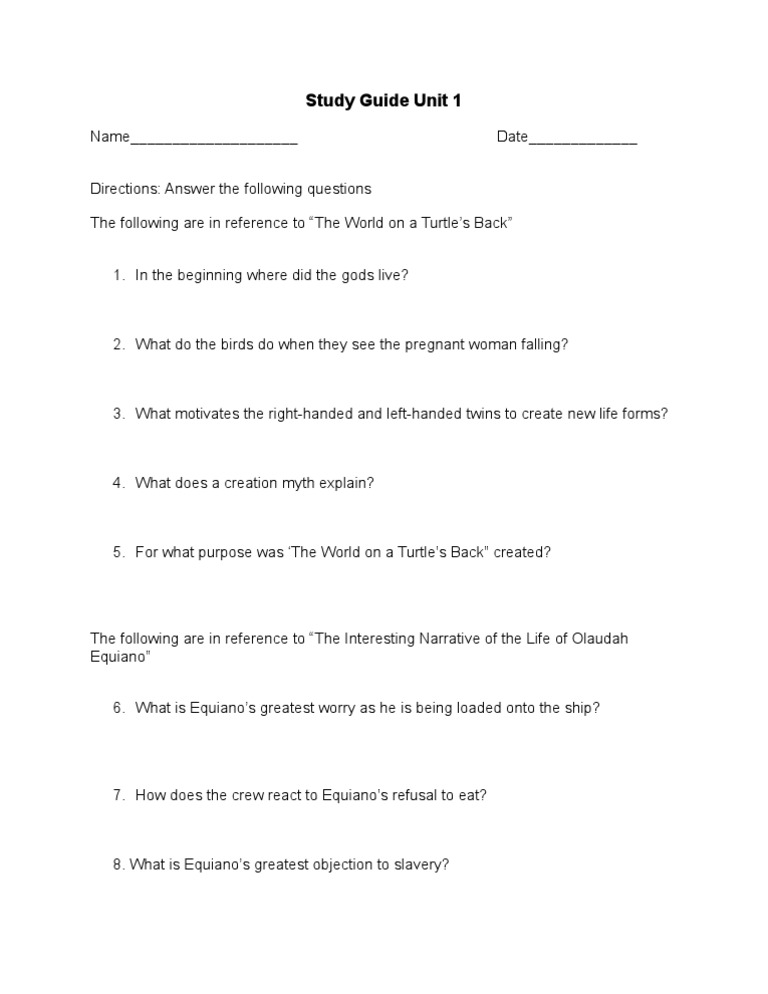Study Guide Unit 1 | PDF | Self-Improvement | Wellness
