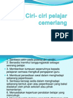 Ciri - Ciri Pelajar Cemerlang