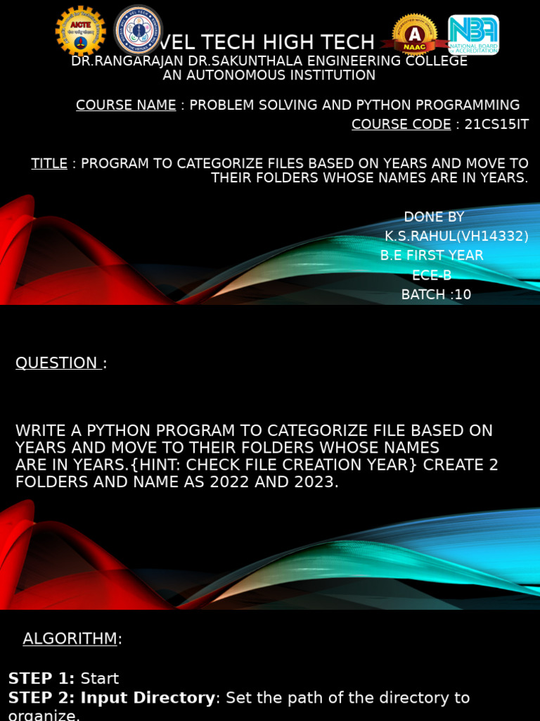 Python File Categorization by Year | PDF | Directory (Computing ...