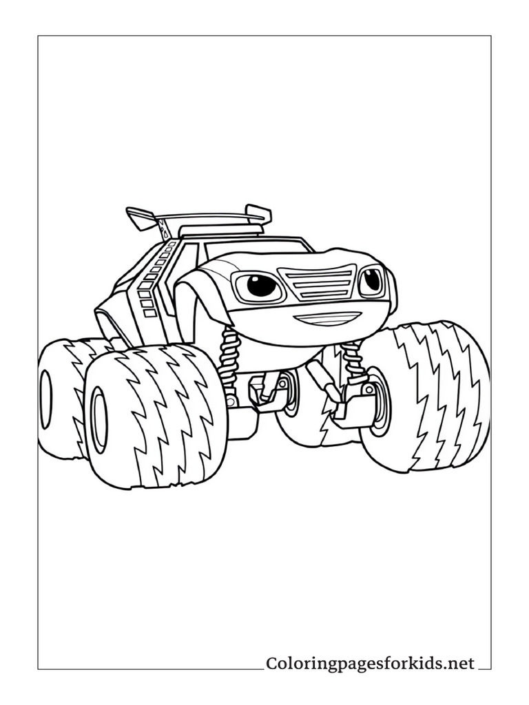 Blaze and the Monster Machines Racing Coloring Pages | PDF