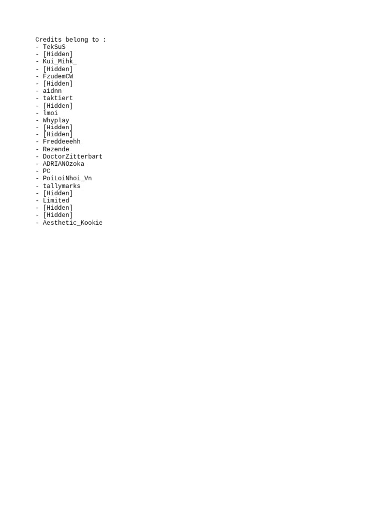 Credits | PDF