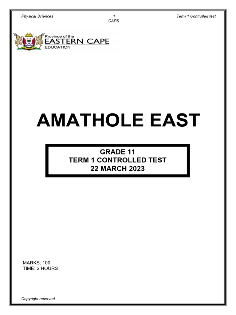 P1 QP T1 Grade 11 Controlled - 250317 - 174607 | PDF | Force | Friction