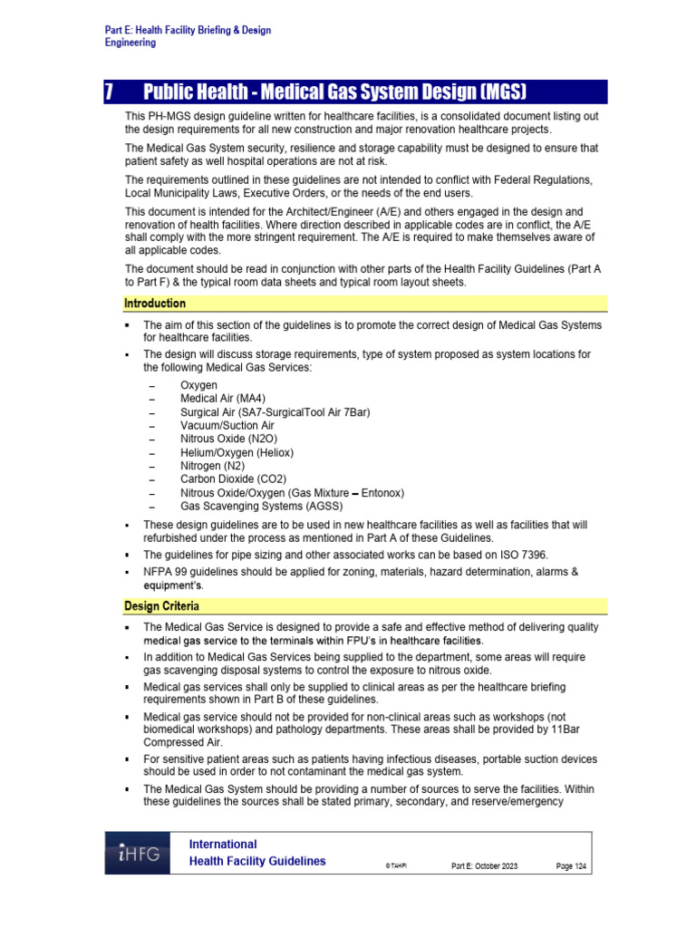 Medical Gas System Design Guidelines | PDF | Gases | Transparent Materials