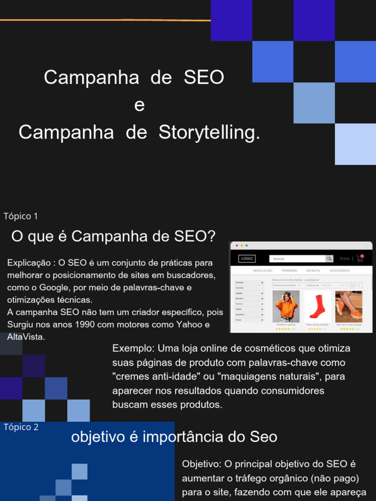 Campanha de SEO e Campanha de Storytelling PDF | PDF | SEO | Marketing