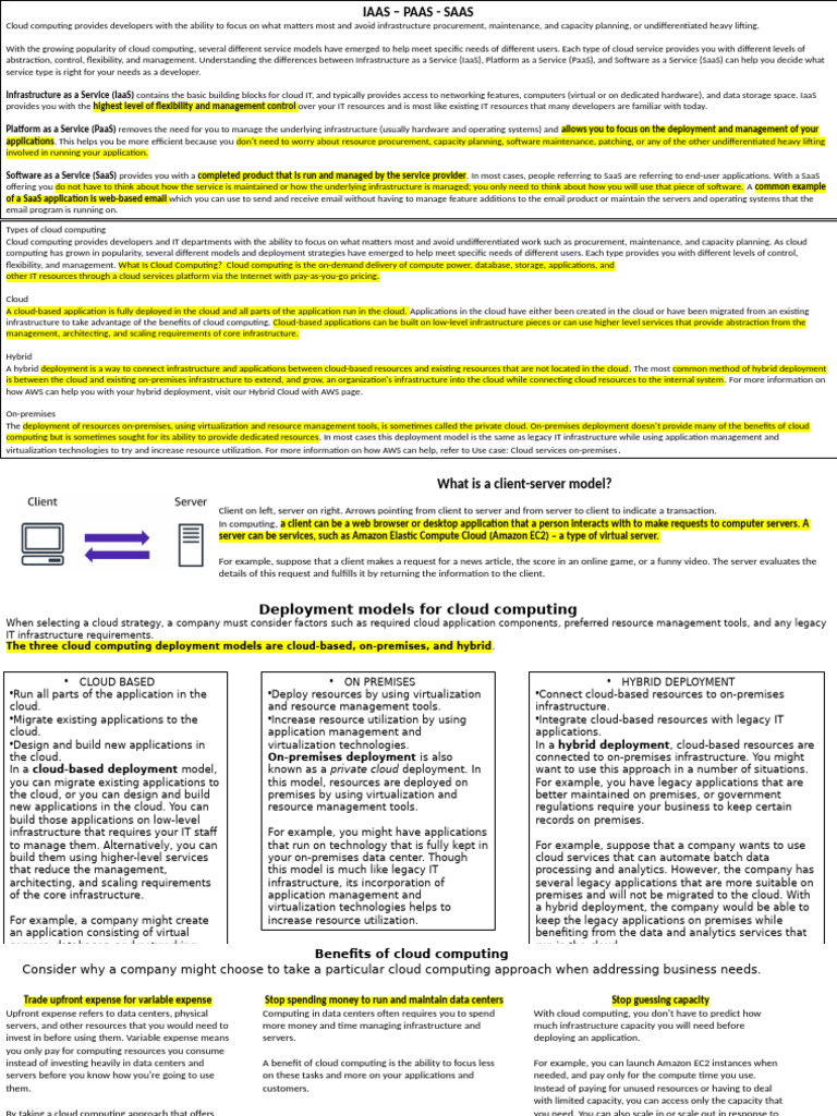 Aws cloud basics iaas paas saas pdf cloud computing software as a