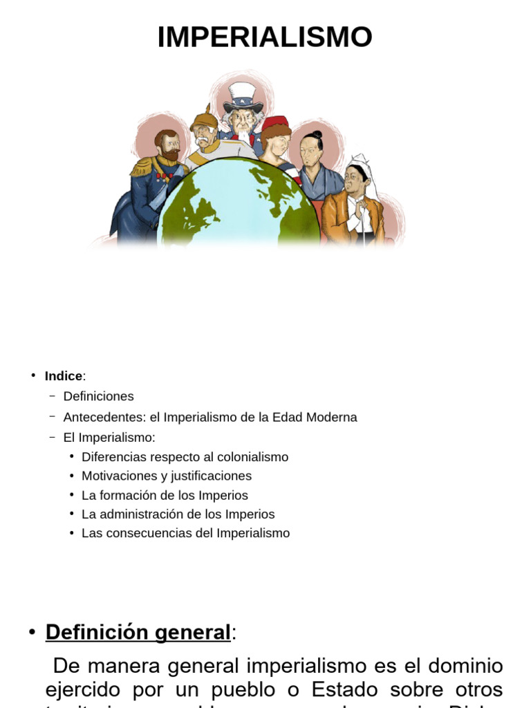 Imperialismo: Definición y Contexto | PDF | Colonialismo | Imperialismo