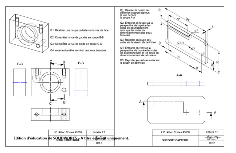Dessin technique : filetage et taraudage | PDF | Usinage | Métallurgie
