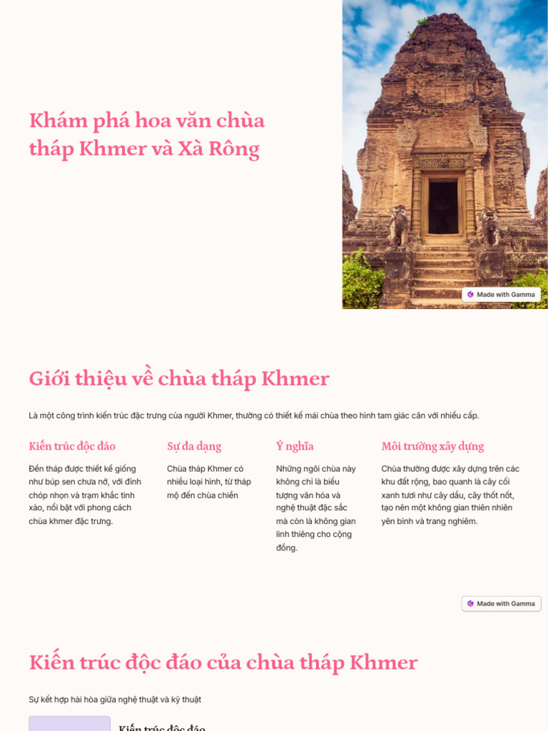 Kham Pha Hoa Van Chua Thap Khmer Va Xa Rong | PDF