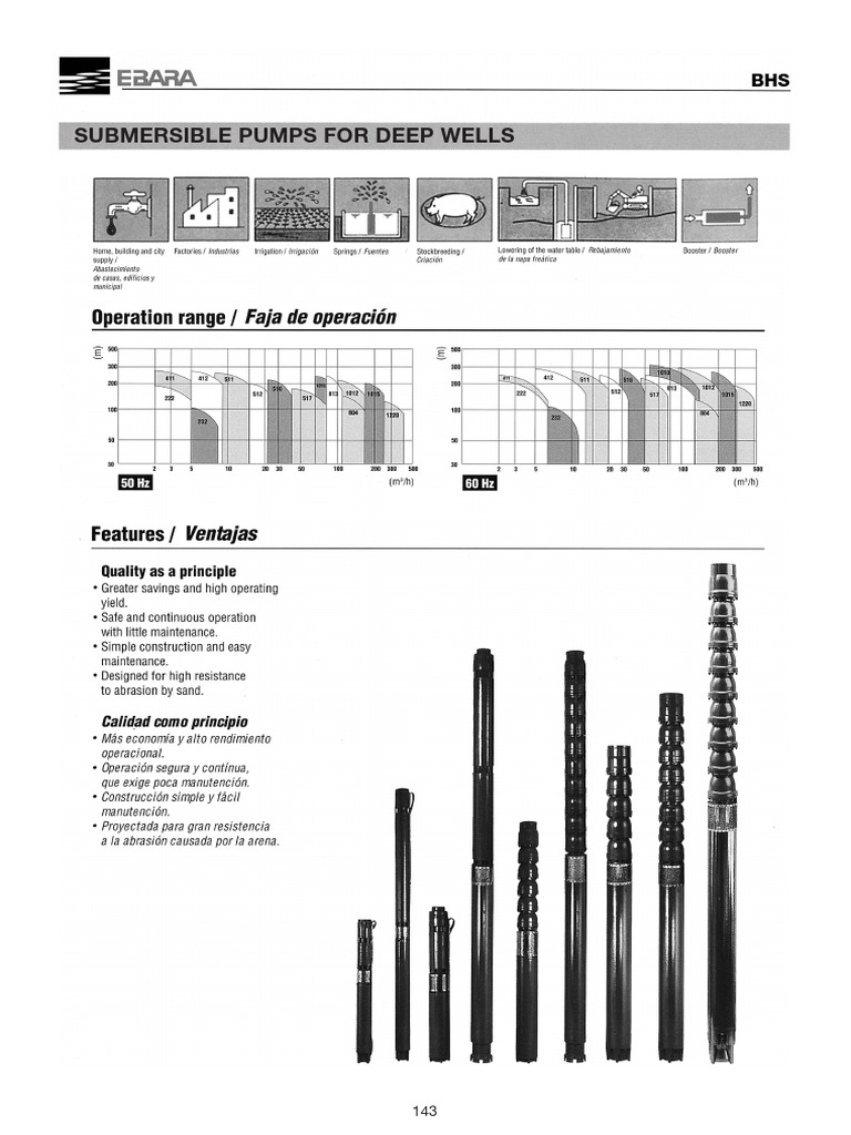 Submersible Pumps for Deep Wells Guide | PDF