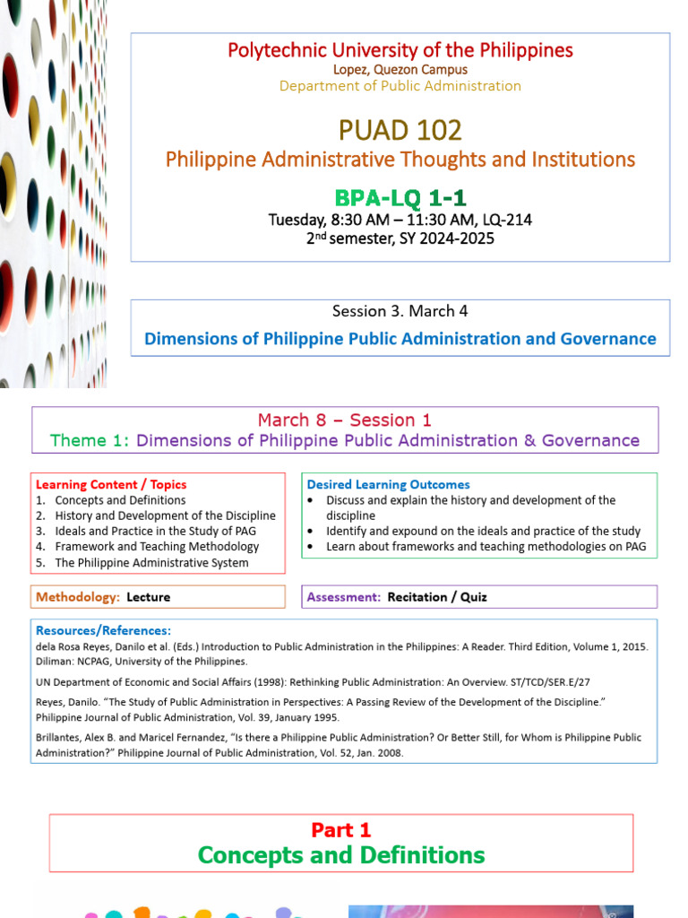 Philippine Public Administration Overview | PDF | Governance ...