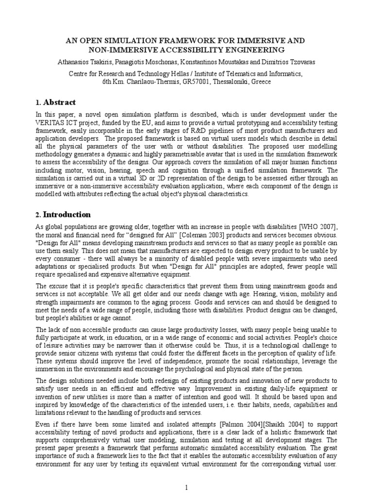 An Open Simulation Framework For Immersive and Non-Immersive ...