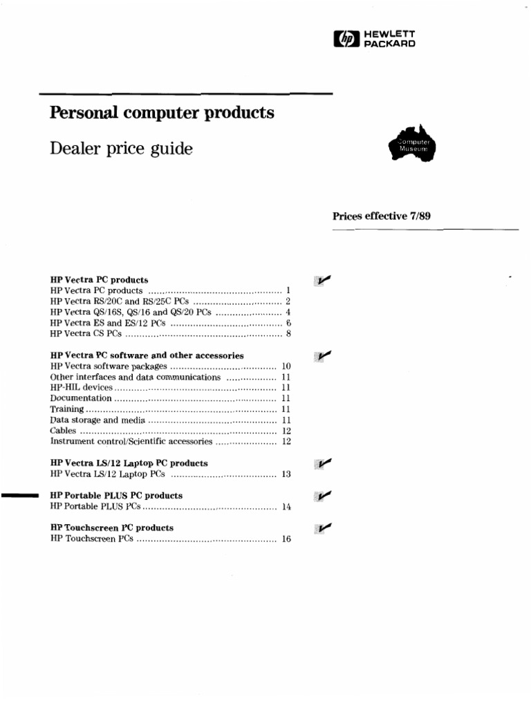 HP Computer Museum Overview | PDF