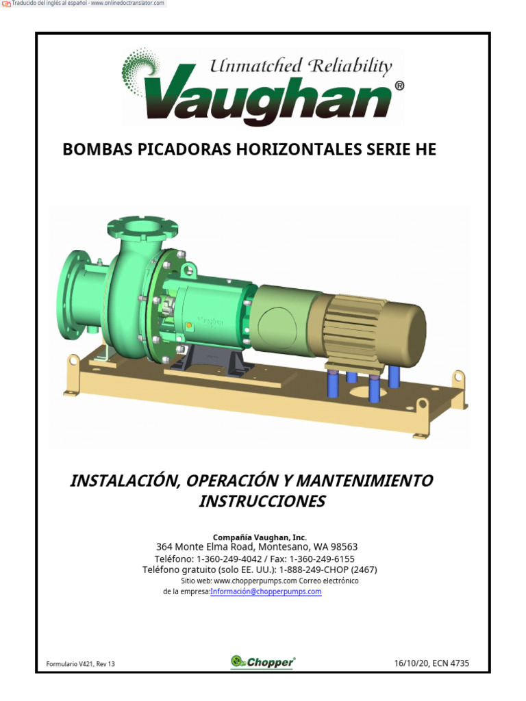 1ra Parte Español Rotamix | PDF | Bomba | Rodamiento (Mecánico)