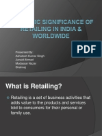 Economic Significance of Retailing in India &amp Worldwide