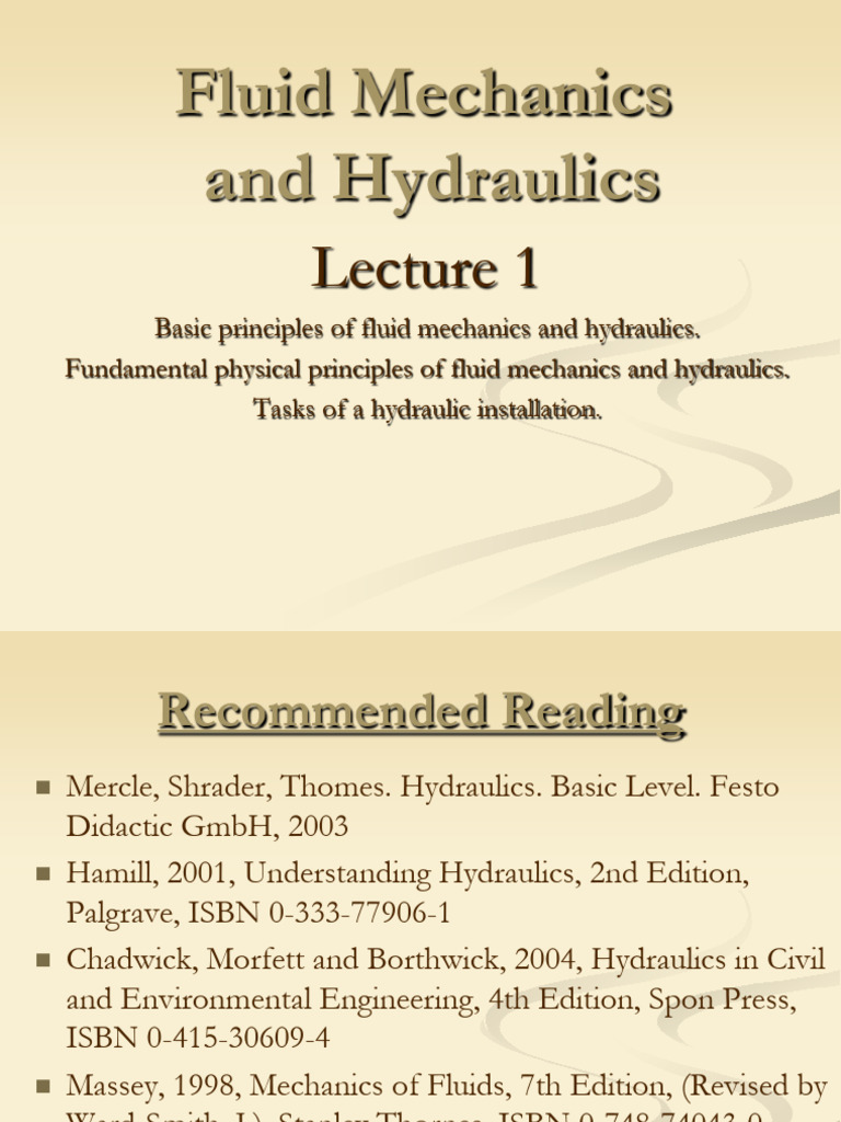 Fluid Mechanics and Hydraulics Basics | PDF | Fluid Mechanics | Fluid ...
