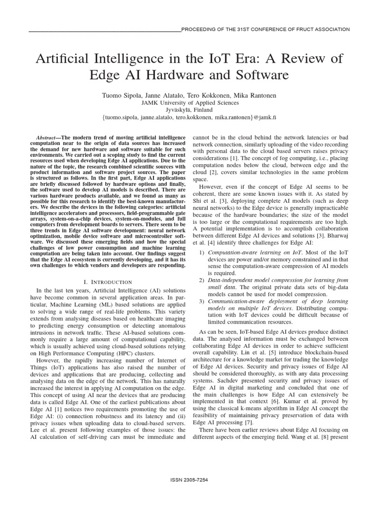 Edge AI Hardware and Software Review | PDF | Artificial Intelligence ...