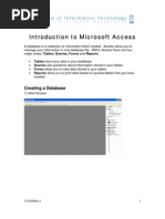 Introduction To Microsoft Access: Creating A Database