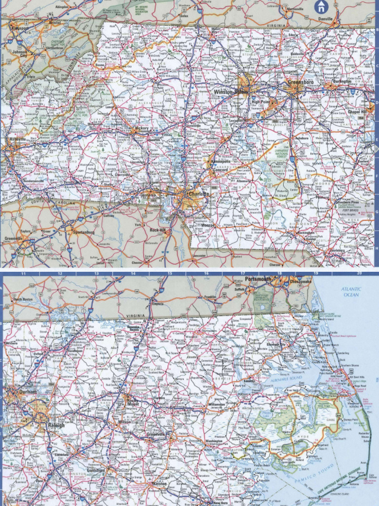 North Carolina Road Map | PDF