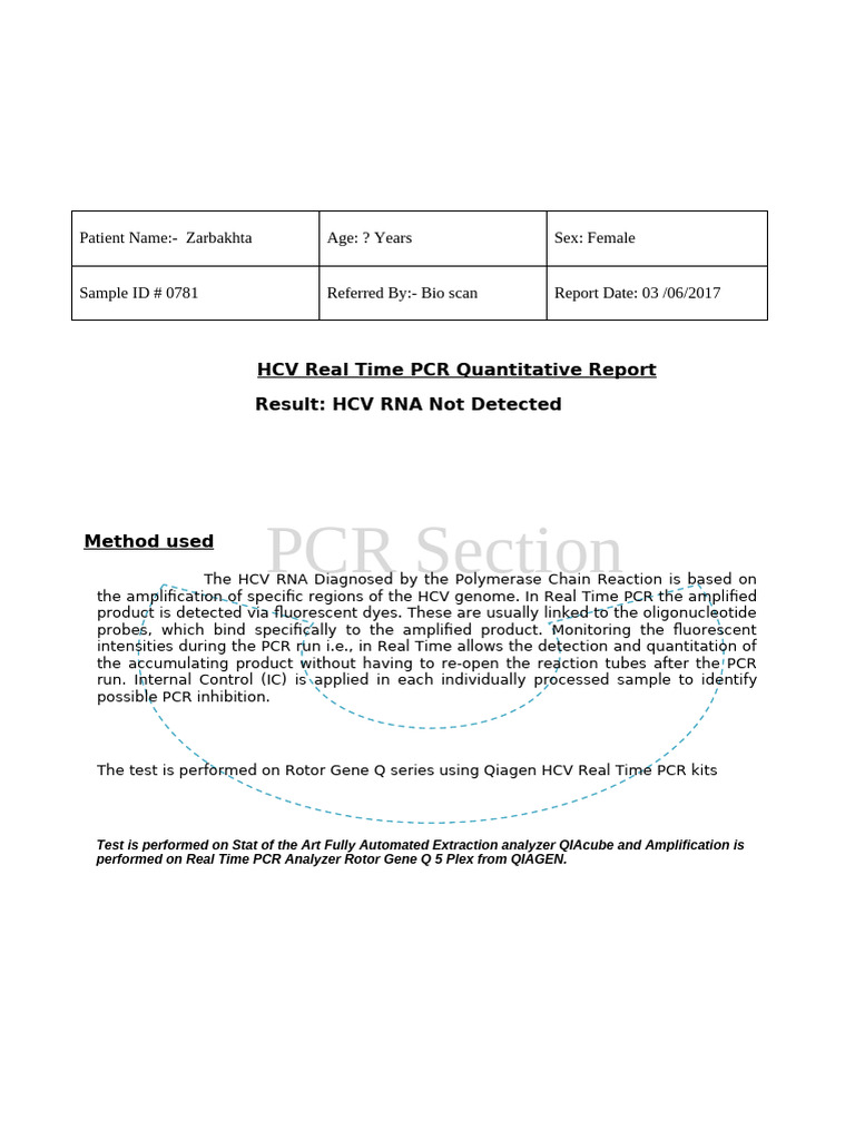 HCV Not Detected Quantitative PCR-1 | PDF