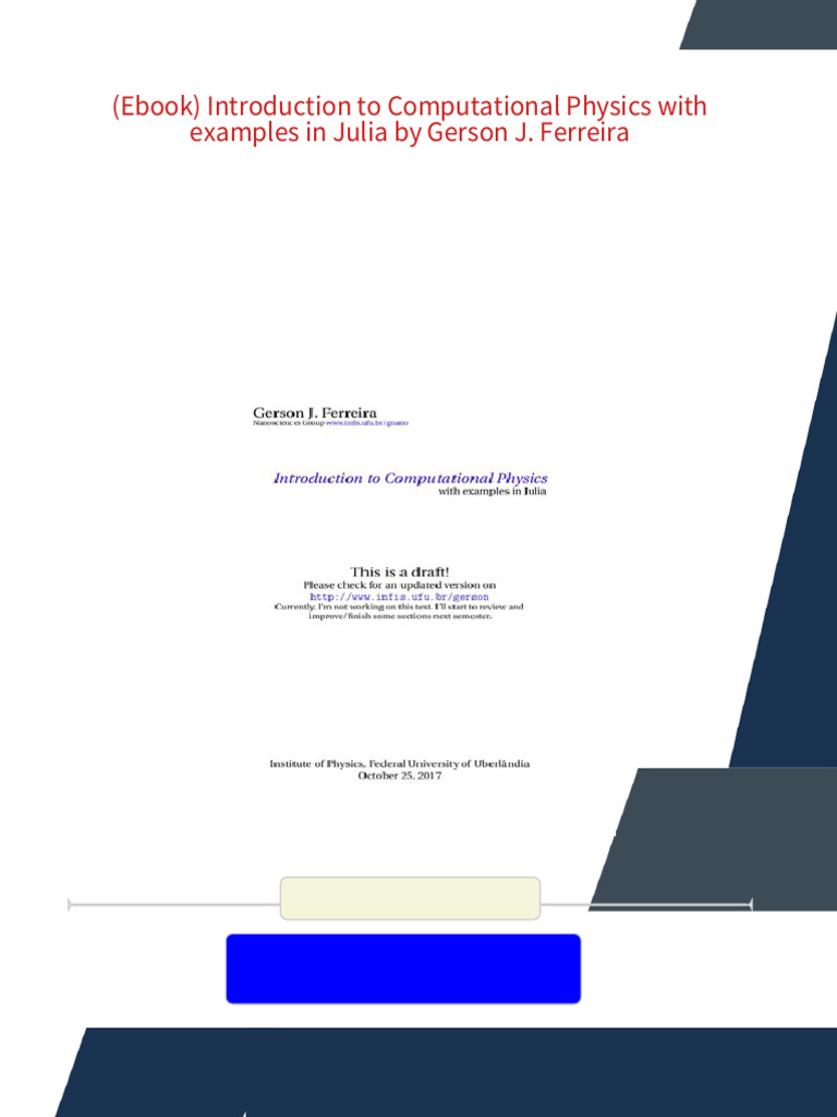 (Ebook) Introduction to Computational Physics with examples in Julia by ...