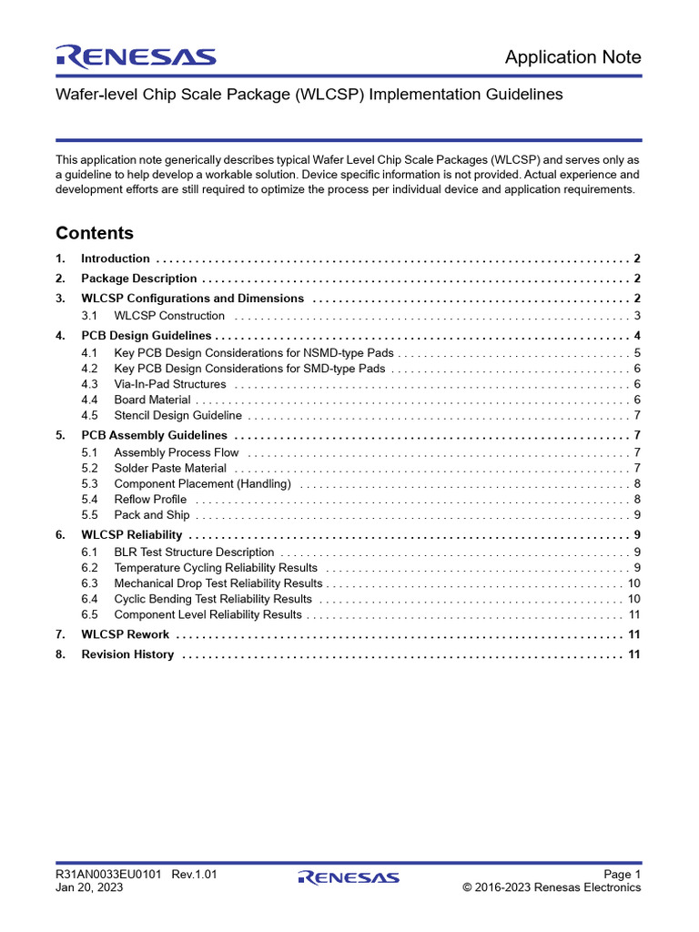 WLCSP Implementation Guidelines | PDF | Printed Circuit Board | Materials