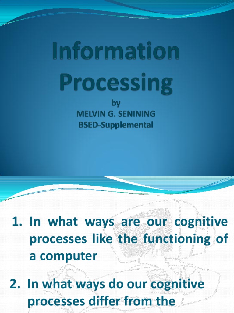 Information Processing | PDF | Information Processing | Memory